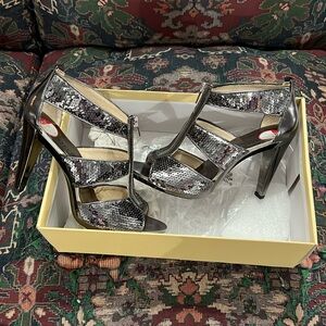 Michael Kors silver Sequins heels